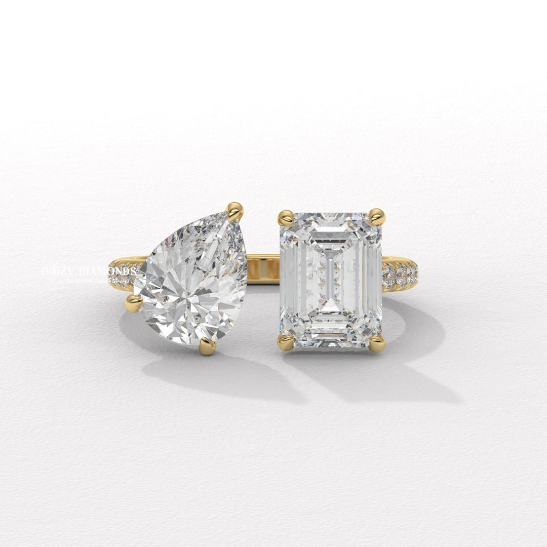 Buy pear solitaire lab grown diamond engagement ring online