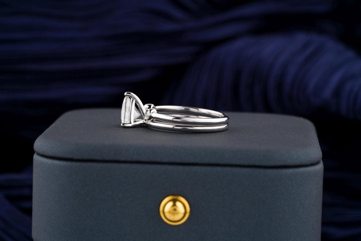 0.50CT Triangle Cut Solitaire F - VS Lab Grown Diamond Engagement Ring Set - Doozy Diamonds