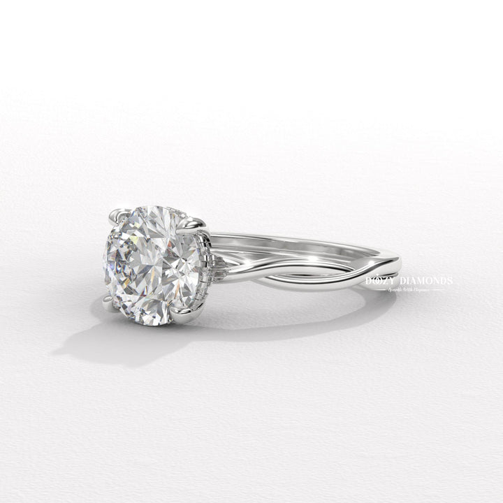 Classic round solitaire engagement ring crafted for everyday wear