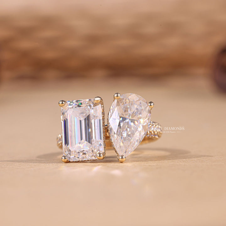 Discover pear solitaire lab grown diamond engagement ring online