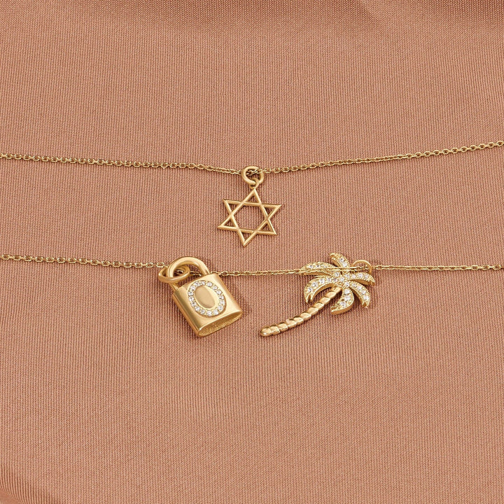Palm Tree Lab-Grown Diamond Pendant for Women