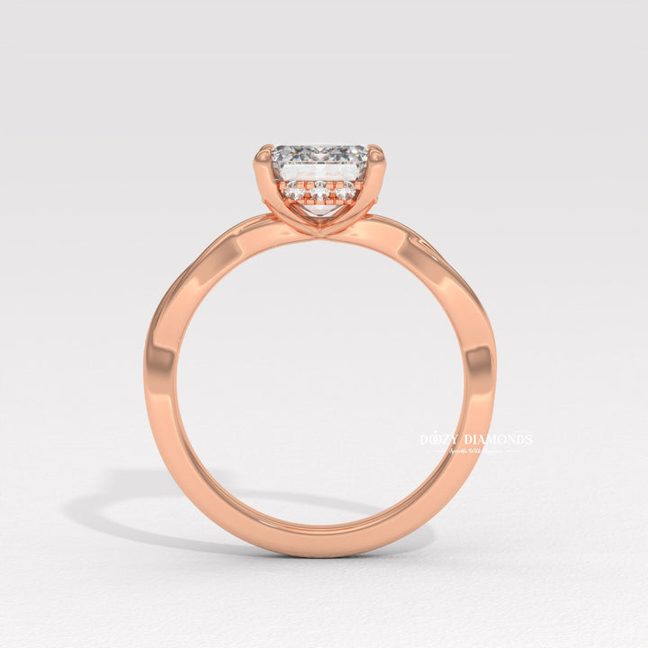 Classic emerald solitaire engagement ring crafted for everyday wear