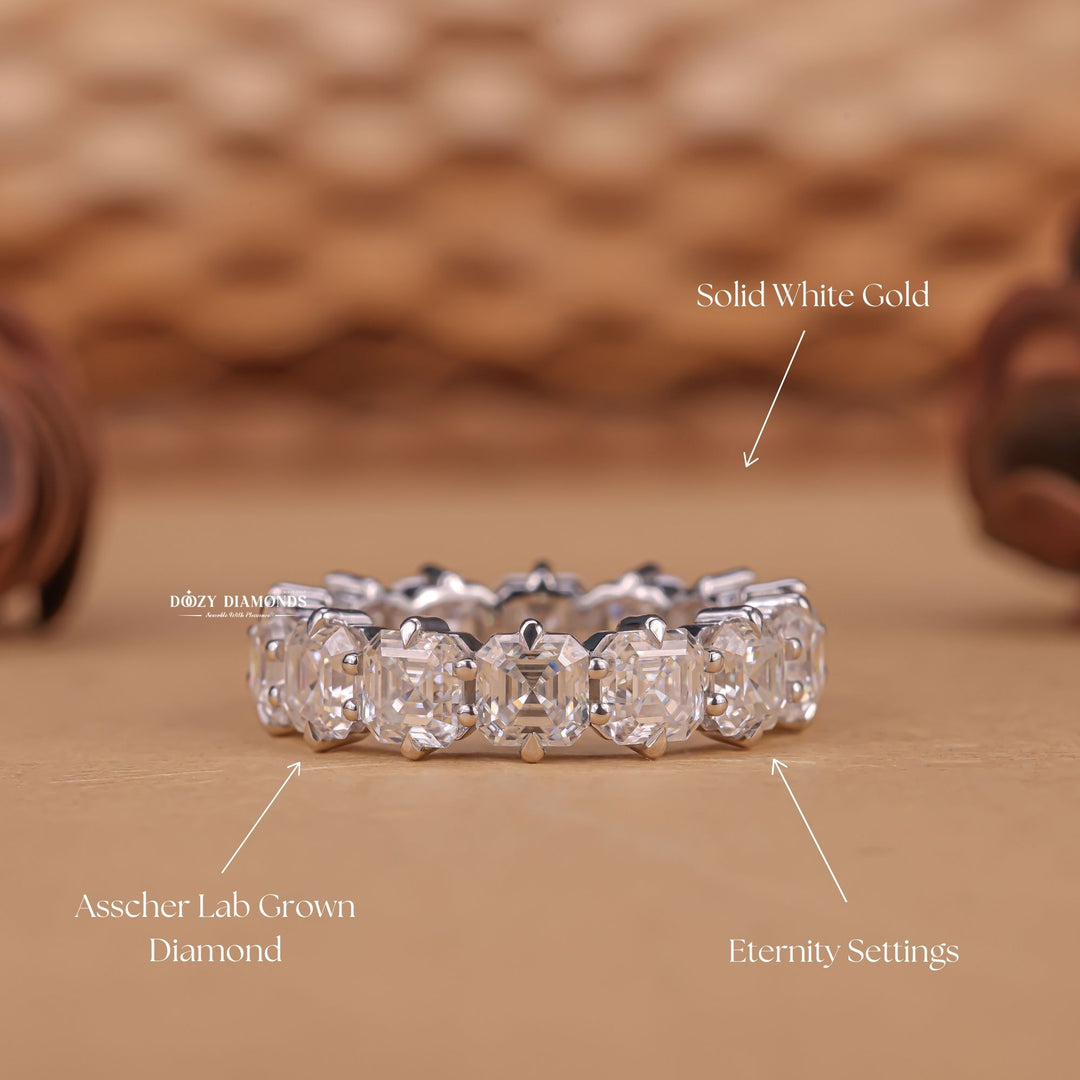 Full Eternity diamond wedding band in white gold
