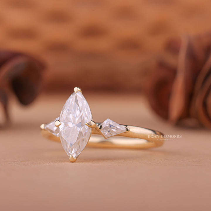 Buy marquise cut solitaire diamond engagement ring with free shipping