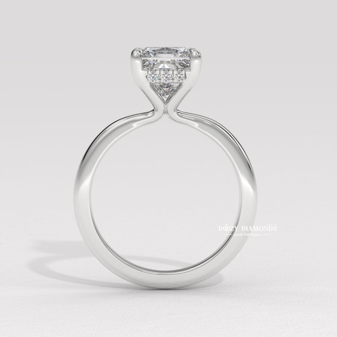 Buy princess cut solitaire diamond engagement ring with free shipping