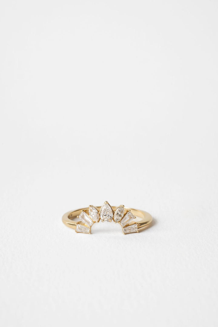 1.90CT Bezel Set Radiant F - VS Lab Grown Diamond Ring with Curve Band - Doozy Diamonds