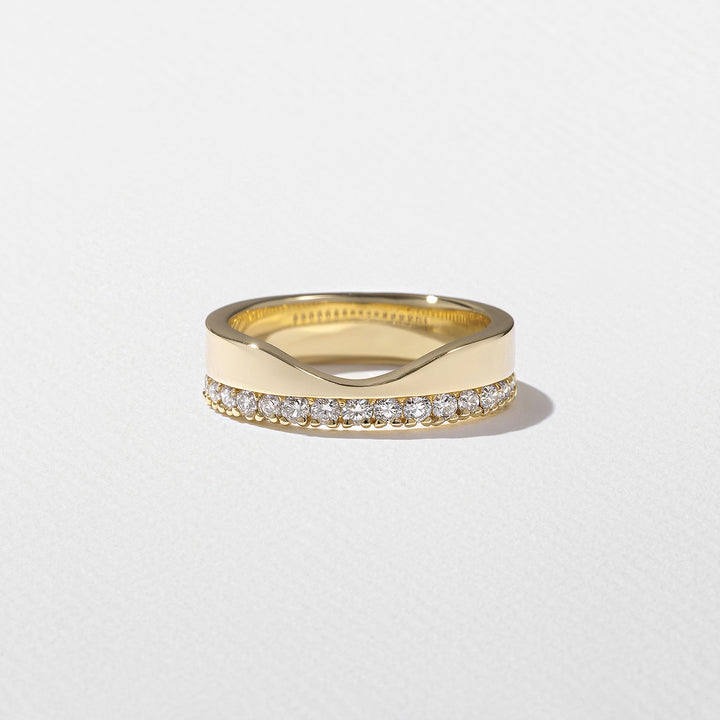 2.0CT Emerald E - VS Lab Grown Thick Wedding Ring With Thick Pave Band - Doozy Diamonds