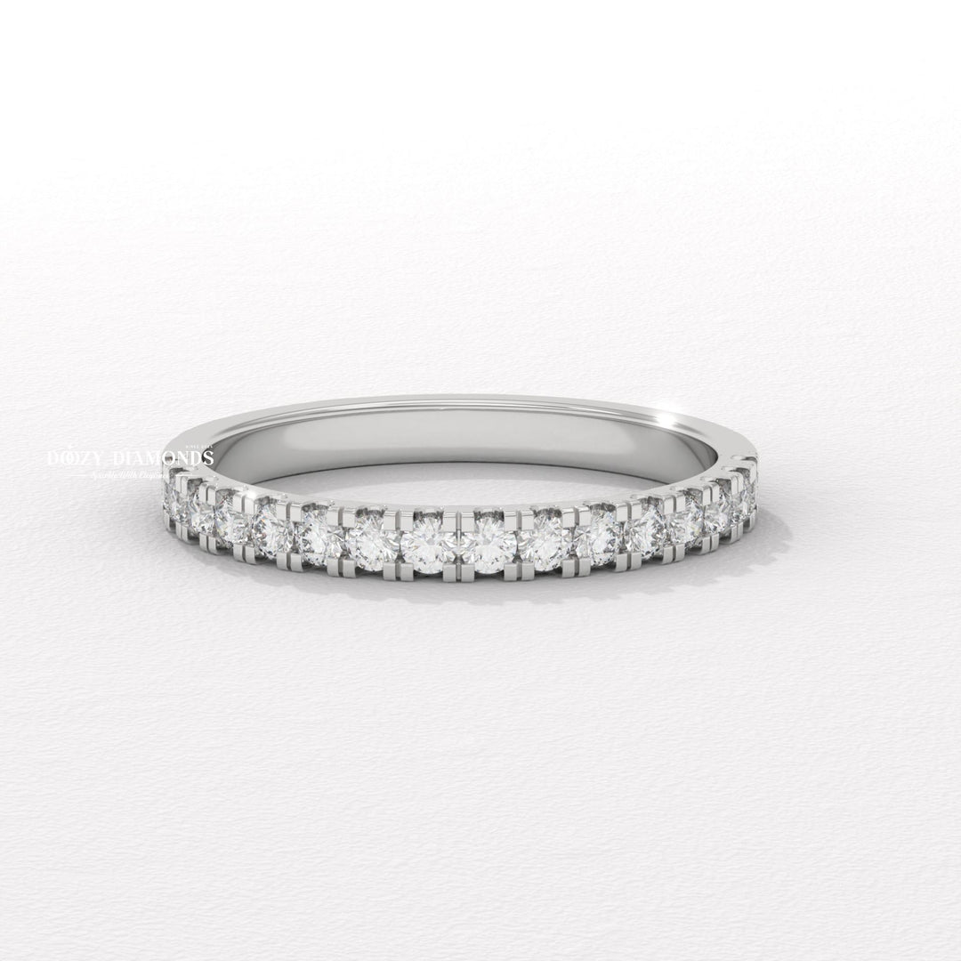 Simple Eternity diamond wedding band in yellow gold