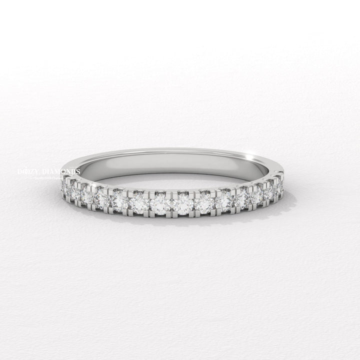 Simple Eternity diamond wedding band in yellow gold
