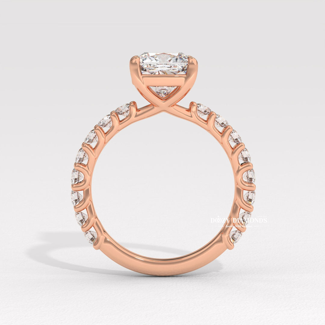 Classic cushion solitaire engagement ring crafted for everyday wear