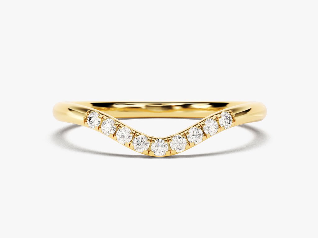 Round Brilliant round brilliant diamond wedding band front view