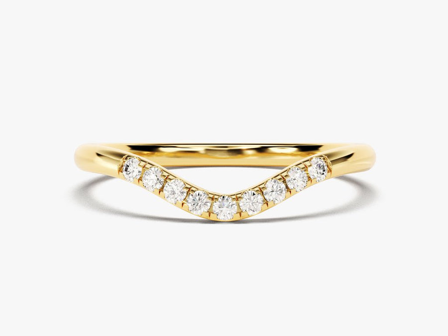 Round Brilliant round brilliant diamond wedding band front view