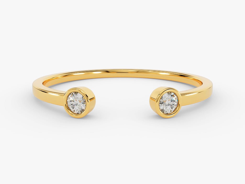 Round round diamond wedding band front view