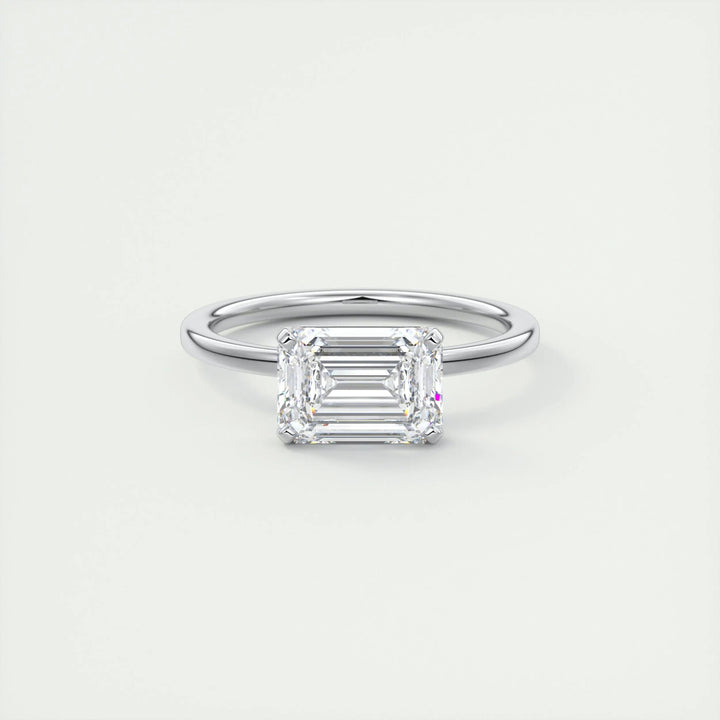 Shop emerald east west lab grown diamond engagement ring
