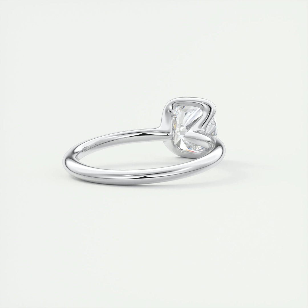 Classic cushion solitaire engagement ring crafted for everyday wear