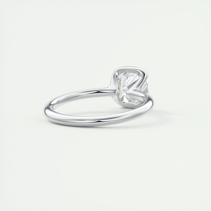Classic cushion solitaire engagement ring crafted for everyday wear
