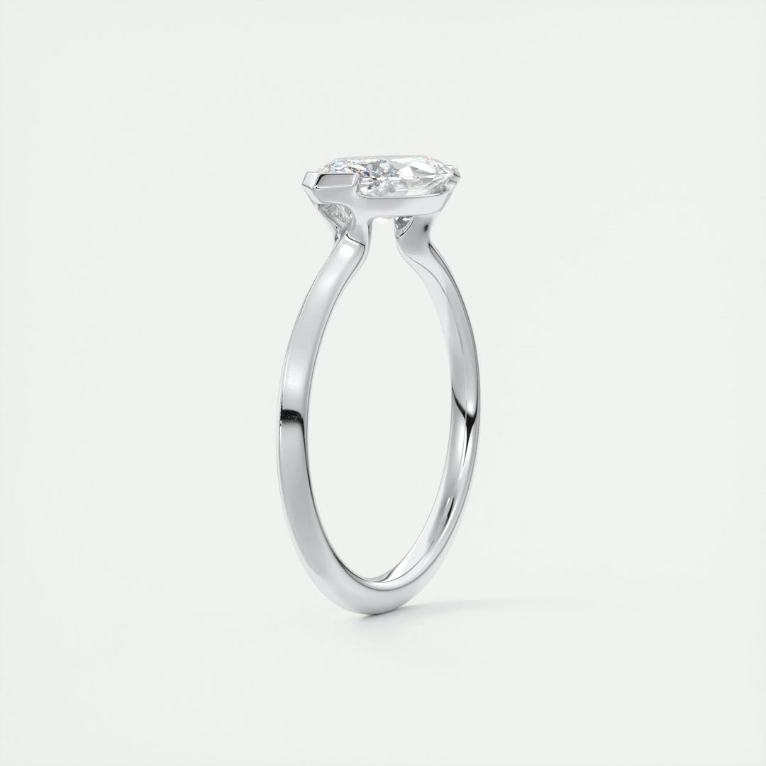 Marquise solitaire engagement ring with brilliant diamond sparkle