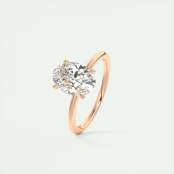 Buy oval cut solitaire diamond engagement ring with free shipping
