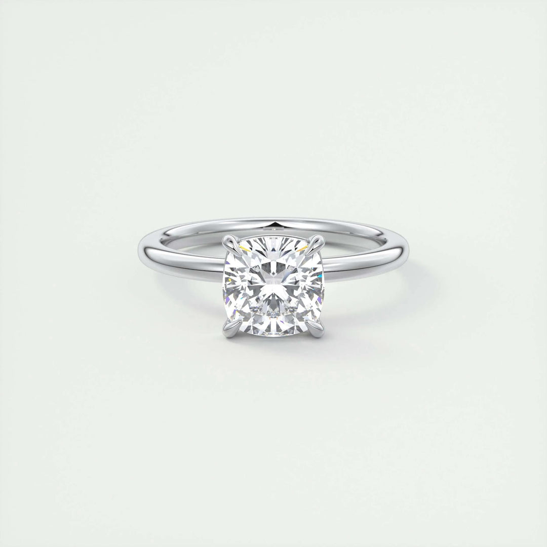 2CT cushion solitaire lab grown diamond engagement ring for sale