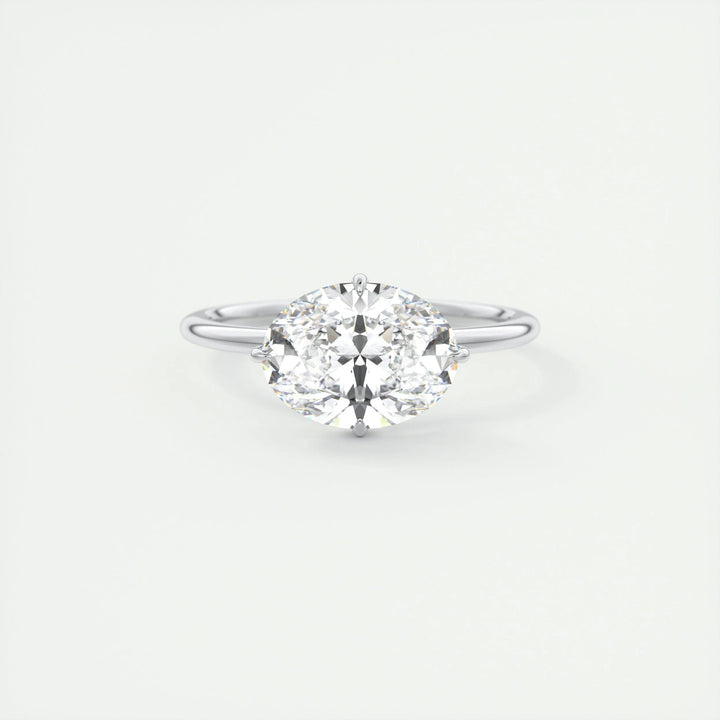 Discover oval hidden halo lab grown diamond engagement ring online