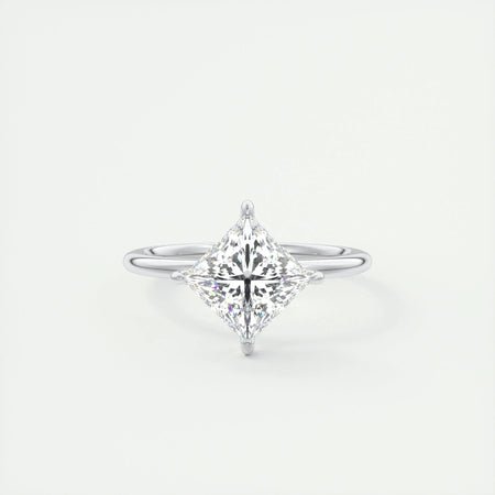 2CT princess solitaire lab grown diamond engagement ring for sale