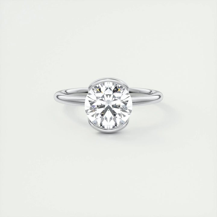 Buy 2CT round solitaire lab grown diamond engagement ring online