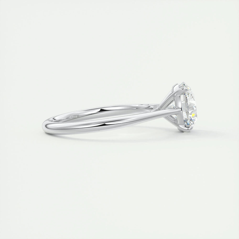 Round solitaire engagement ring with IGI certificate and packaging