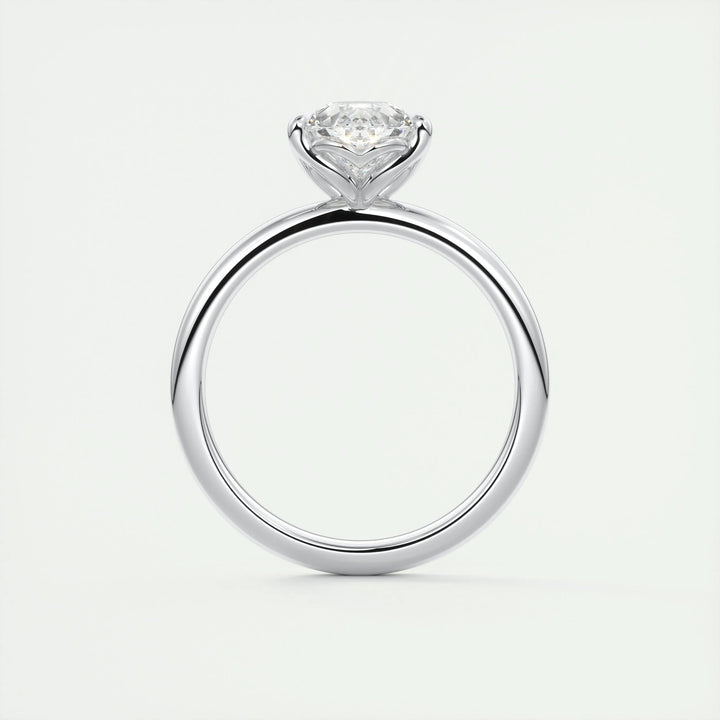 Pear solitaire engagement ring close-up highlighting diamond sparkle