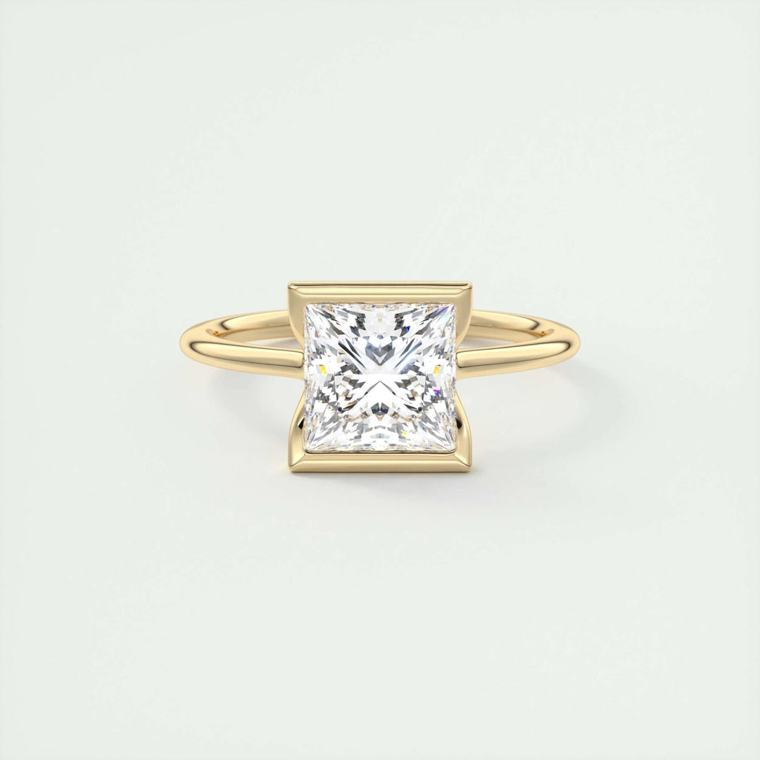 Classic princess solitaire engagement ring crafted for everyday wear