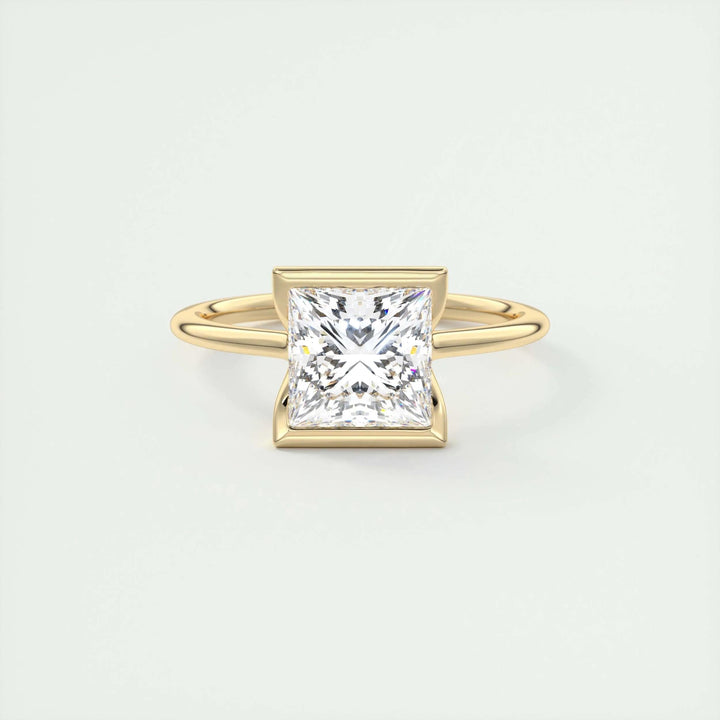 Classic princess solitaire engagement ring crafted for everyday wear