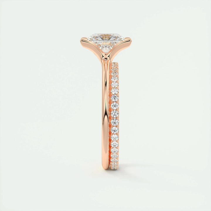 Princess solitaire engagement ring with brilliant diamond sparkle