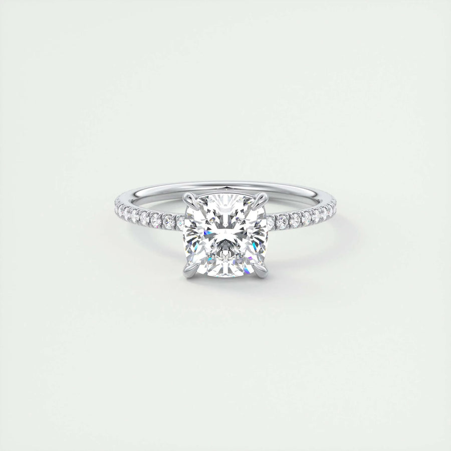 Discover cushion pave lab grown diamond engagement ring online