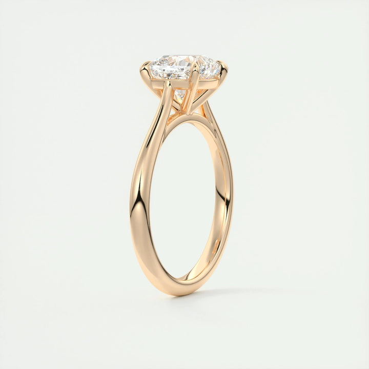 Premium cushion cut solitaire engagement ring crafted in solid gold