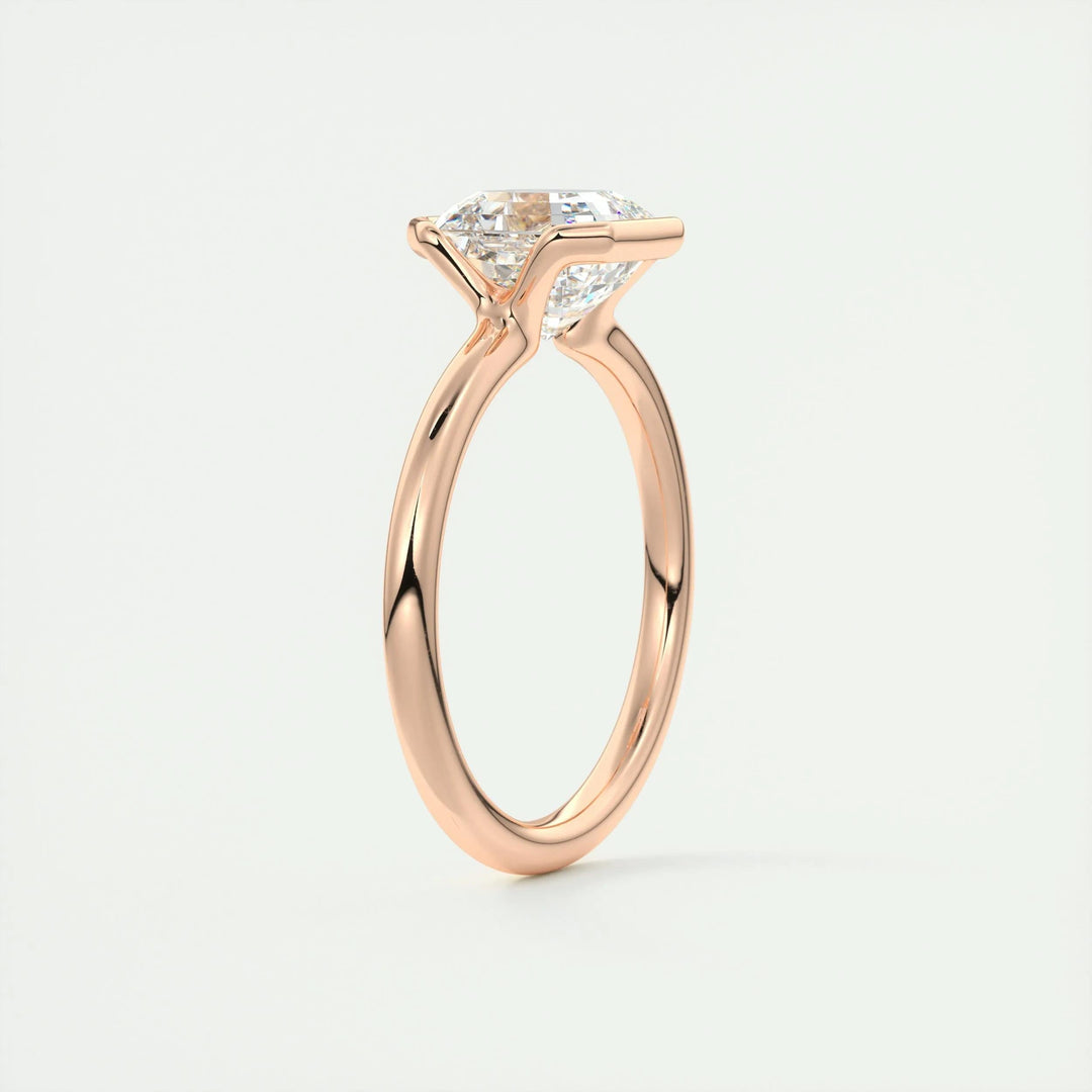 Shop asscher cut solitaire lab grown diamond engagement ring online