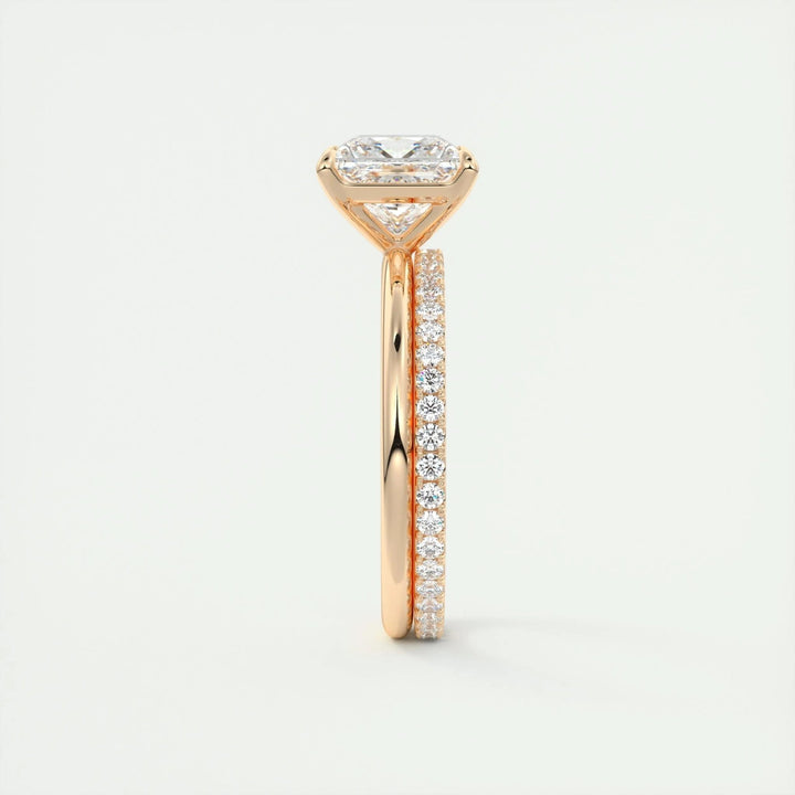 Certified princess cut diamond featured in solitaire engagement ring