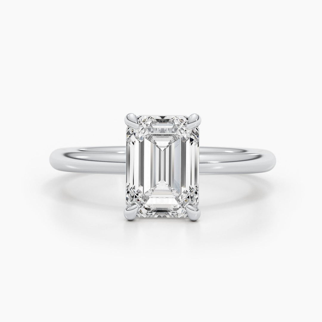 Discover emerald solitaire lab grown diamond engagement ring online