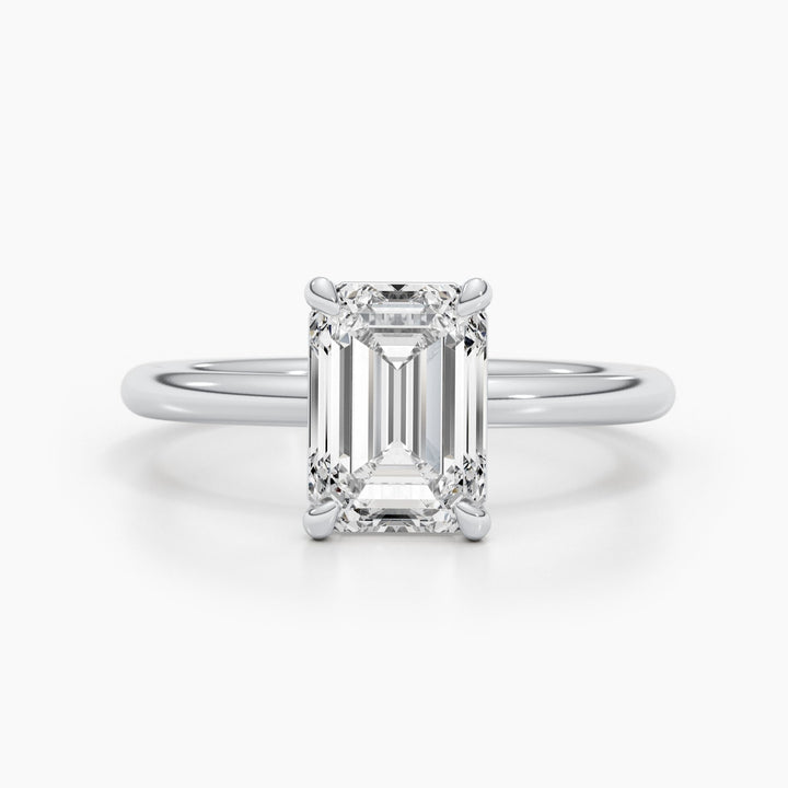 Discover emerald solitaire lab grown diamond engagement ring online