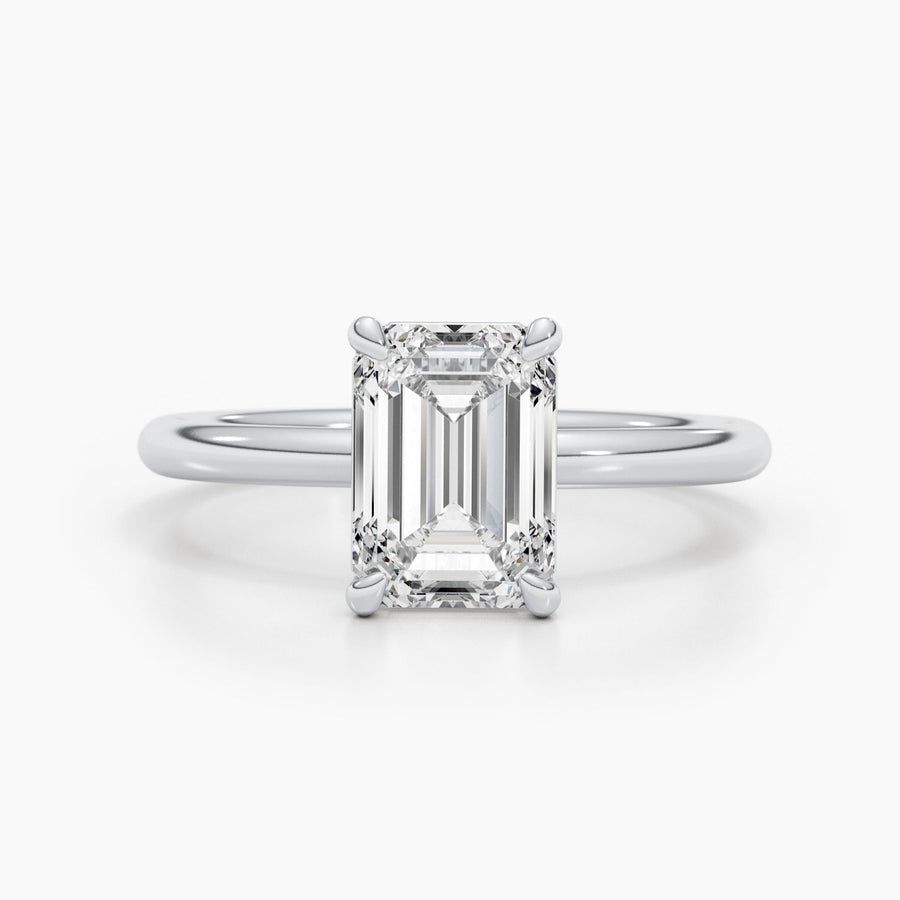 Discover emerald solitaire lab grown diamond engagement ring online