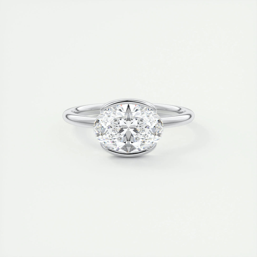 Shop oval bezel lab grown diamond engagement ring