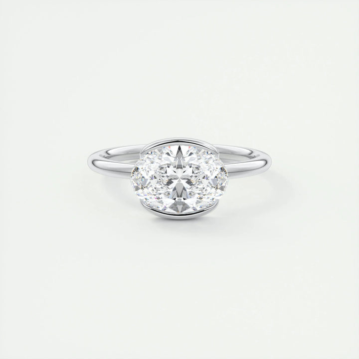 Shop oval bezel lab grown diamond engagement ring