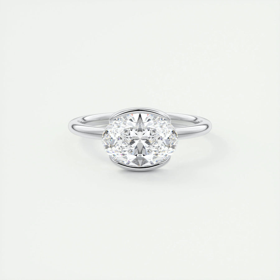 Shop oval bezel lab grown diamond engagement ring