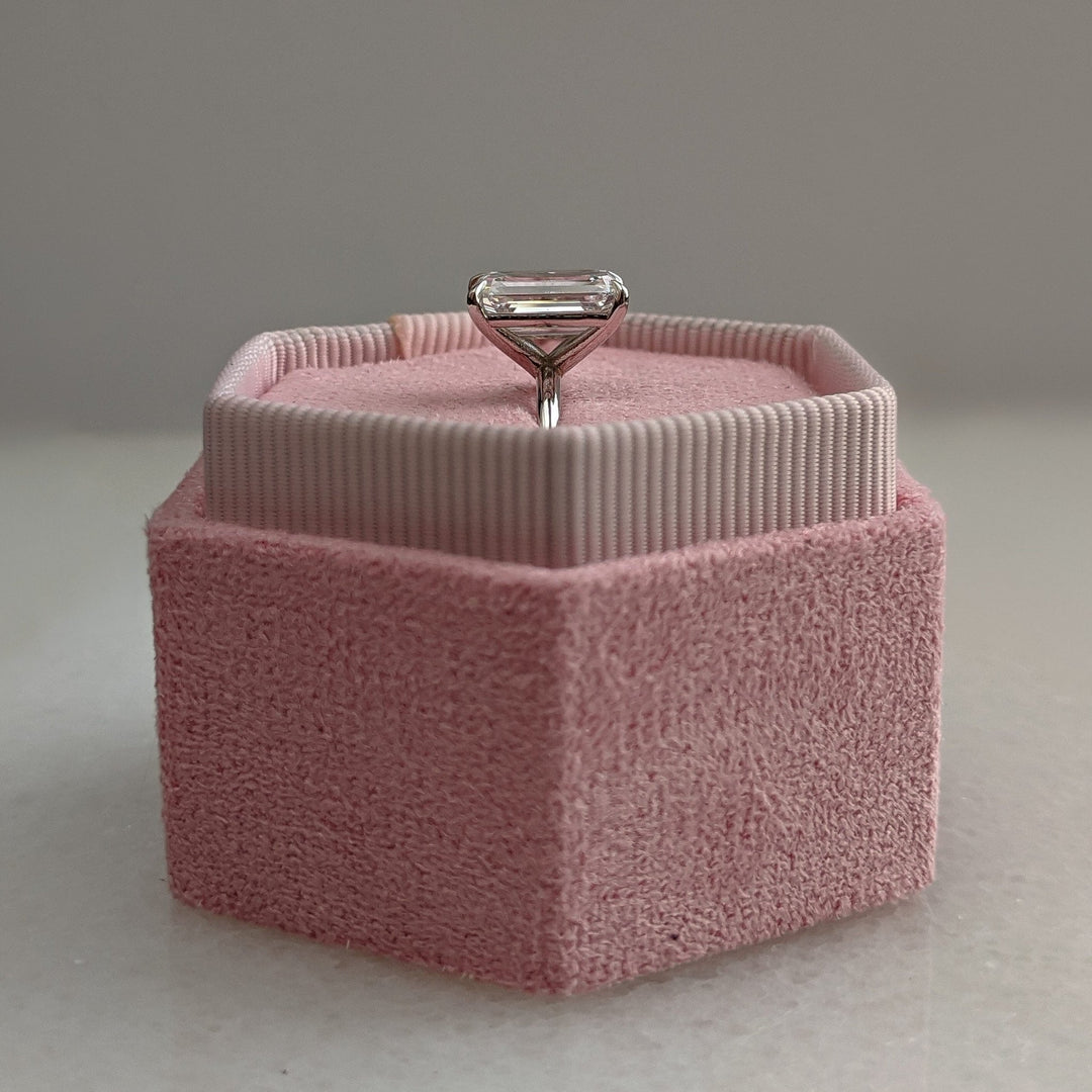 Shop the emerald cut solitaire engagement ring collection online