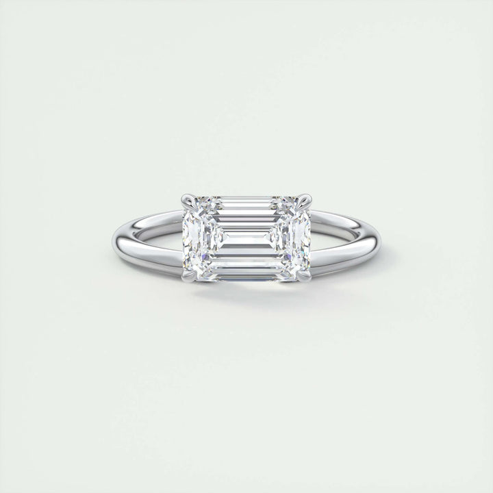 Discover emerald solitaire lab grown diamond engagement ring online
