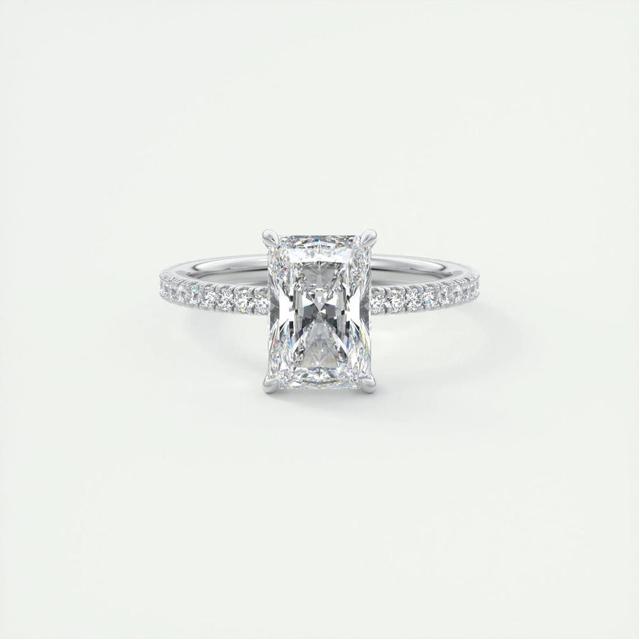 Shop radiant pave lab grown diamond engagement ring