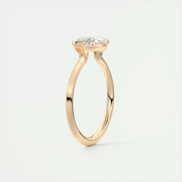 Marquise cut diamond ring worn on hand