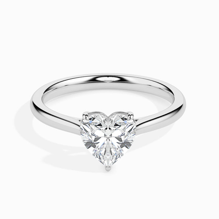 Discover heart solitaire lab grown diamond engagement ring online