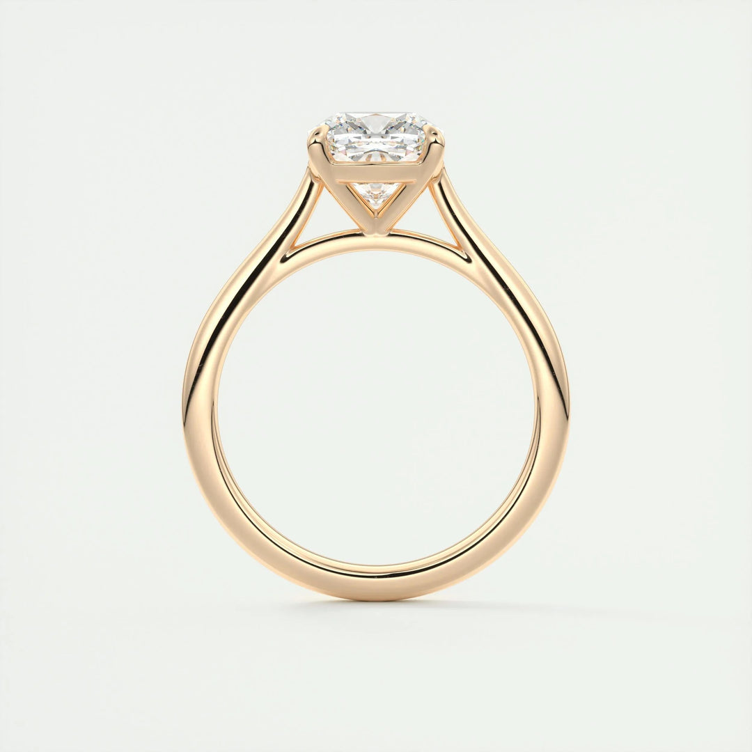Classic cushion solitaire engagement ring crafted for everyday wear