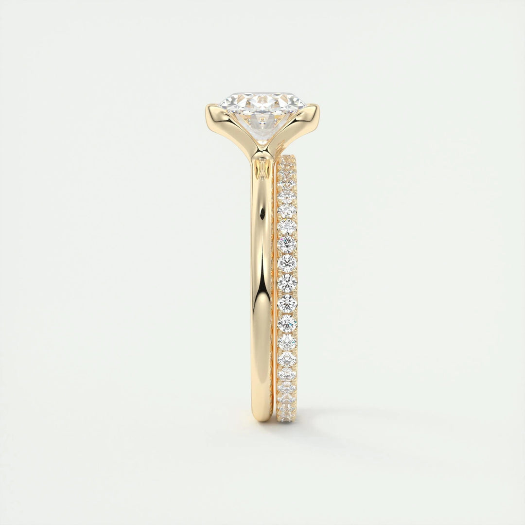 Oval cut engagement ring shown with authenticity certificate