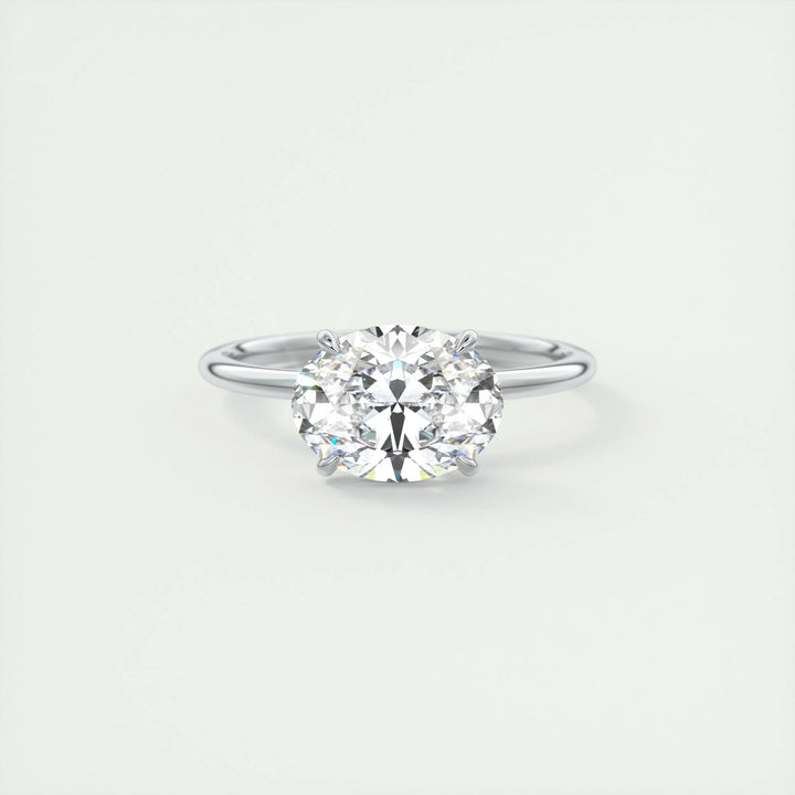 Buy 2CT oval east west lab grown diamond engagement ring online
