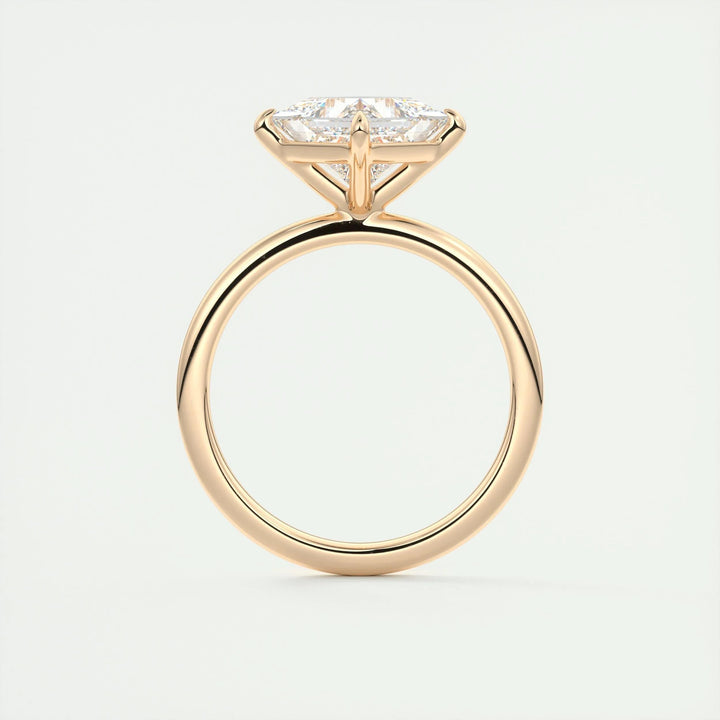 IGI certified princess cut diamond in solitaire engagement ring setting